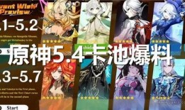 原神50卡池到54卡池最新爆料,神秘角色集结，惊喜不断！